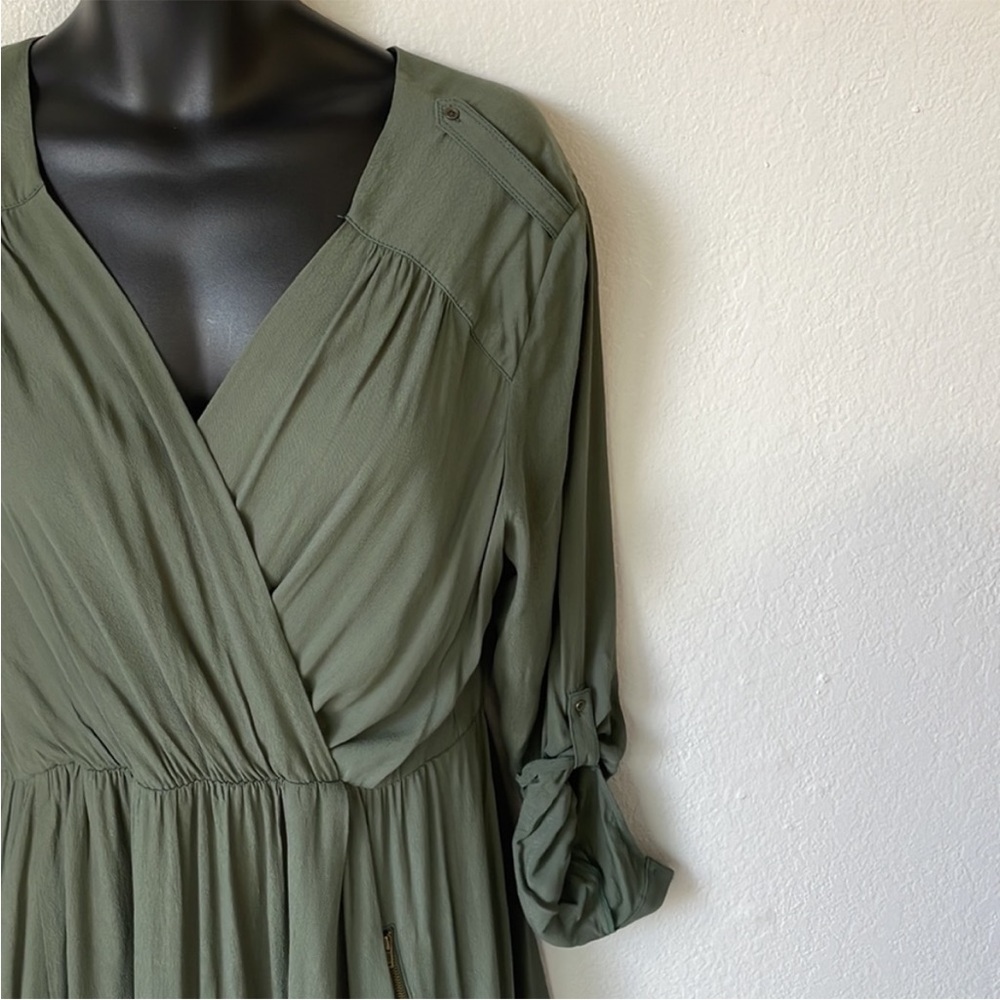Anthropologie Olive Green Dress - Picture 2 of 6